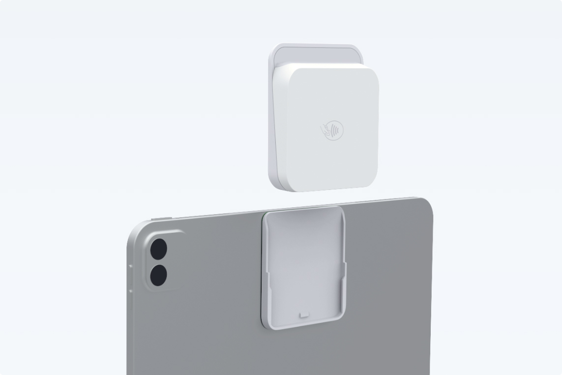 Shisu Handheld — iPad mini with tap-to-pay reader